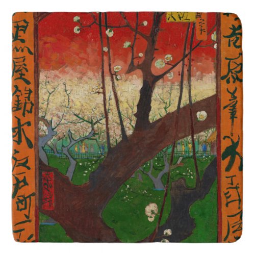 Vincent van Gogh _ Flowering Plum Tree Trivet