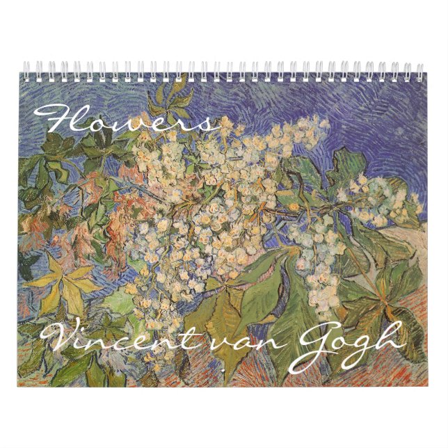 Vincent van Gogh Flowers, Post Impressionism Art Calendar (Cover)