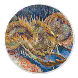 Vincent van Gogh - Four Cut Sunflowers Ceramic Knob