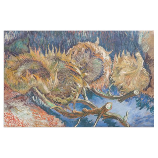 Vincent van Gogh - Four Cut Sunflowers Fabric