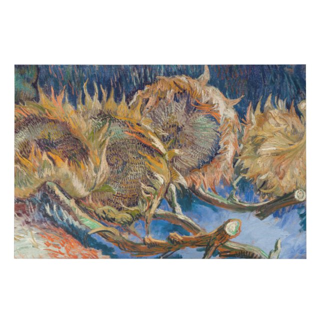 Vincent van Gogh - Four Cut Sunflowers Faux Canvas Print (Front)