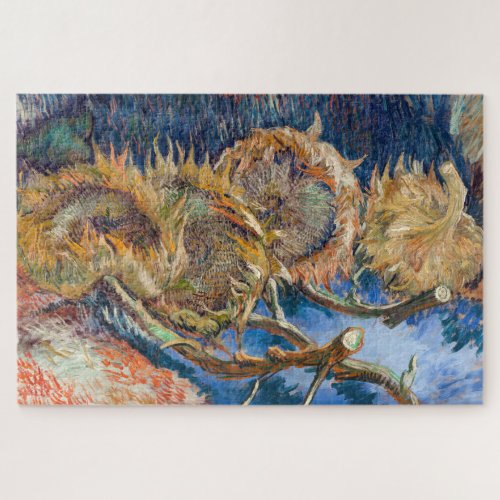 Vincent van Gogh _ Four Cut Sunflowers Jigsaw Puzzle