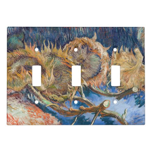 Vincent van Gogh _ Four Cut Sunflowers Light Switch Cover