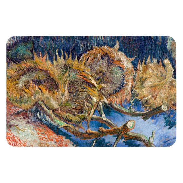 Vincent van Gogh - Four Cut Sunflowers Magnet (Horizontal)