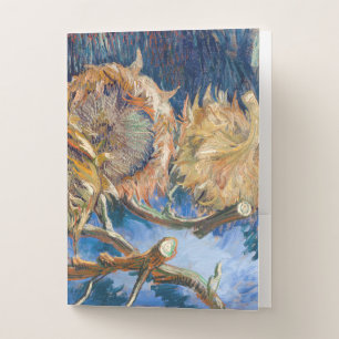 Vincent van Gogh - Four Cut Sunflowers Pocket Folder