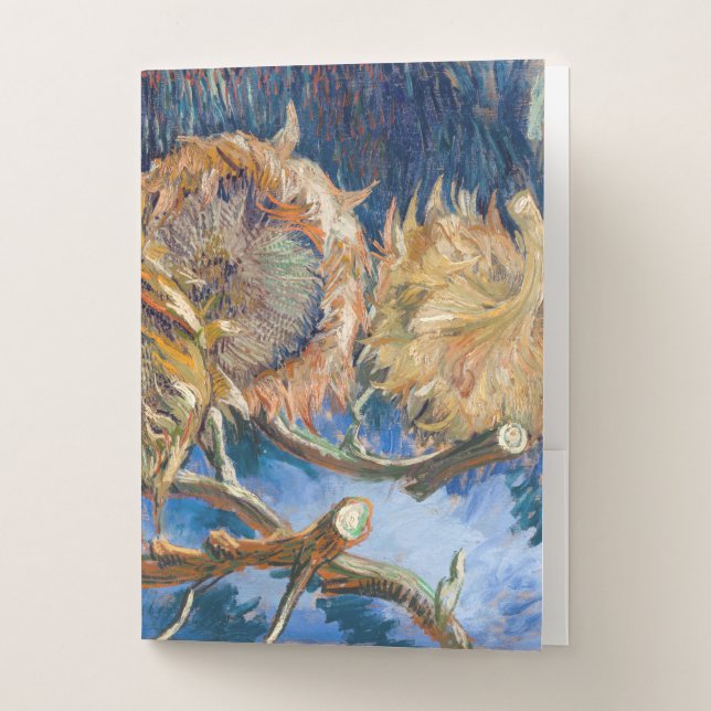 Vincent van Gogh - Four Cut Sunflowers Pocket Folder (Front)