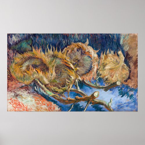 Vincent van Gogh _ Four Cut Sunflowers Poster
