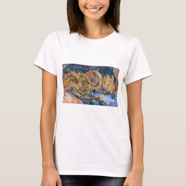 Vincent van Gogh - Four Cut Sunflowers T-Shirt (Front)