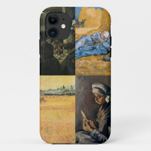 Vincent van Gogh Four Painting Collage 1885 _ 1890 iPhone 11 Case