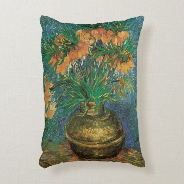 Vincent van Gogh - Fritillaries in a Copper Vase Accent Pillow (Front(Vertical))