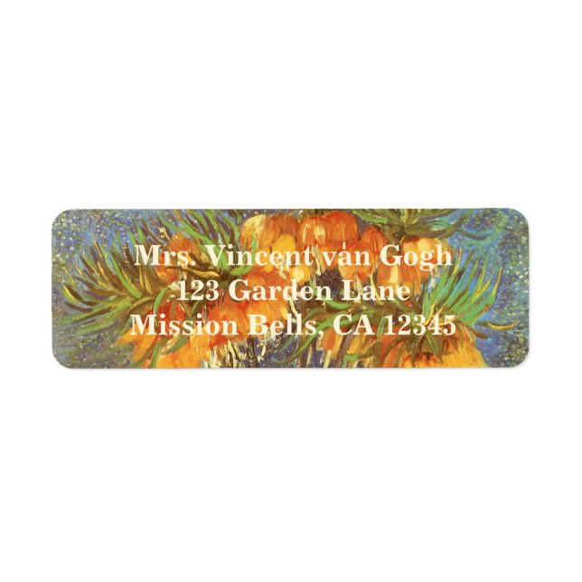 Vincent van Gogh - Fritillaries in a Copper Vase Label (Front)