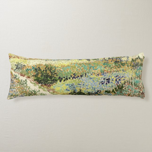 Vincent Van Gogh Garden at Arles 1888 Body Pillow (Front)