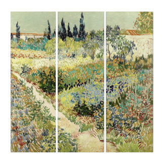 Vincent Van Gogh Garden at Arles 1888 Masterpiece Triptych