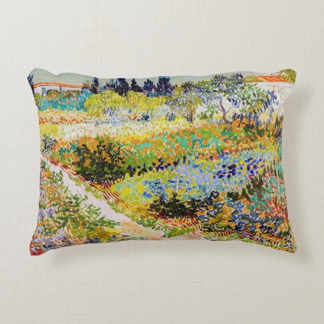 Vincent van Gogh - Garden at Arles Accent Pillow (Front)