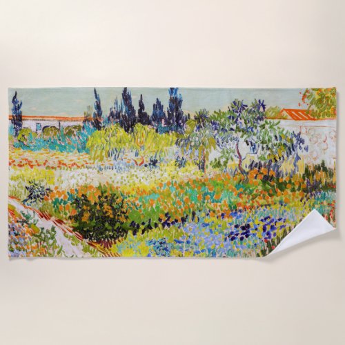 Vincent van Gogh _ Garden at Arles Beach Towel
