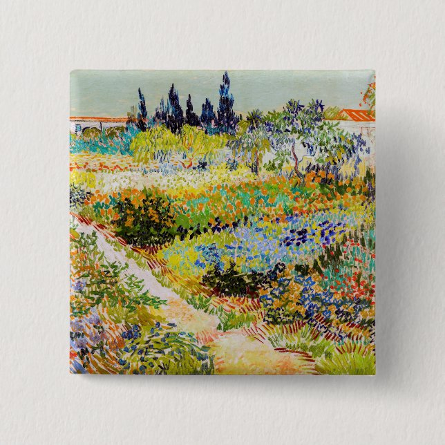 Vincent van Gogh - Garden at Arles Button (Front)