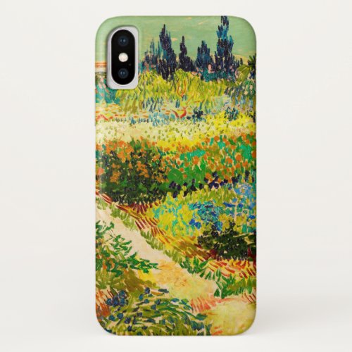 Vincent Van Gogh Garden at Arles iPhone XS Case