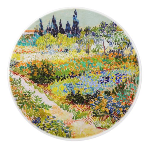 Vincent van Gogh _ Garden at Arles Ceramic Knob