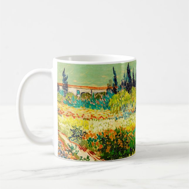 Vincent Van Gogh Garden at Arles Coffee Mug (Left)