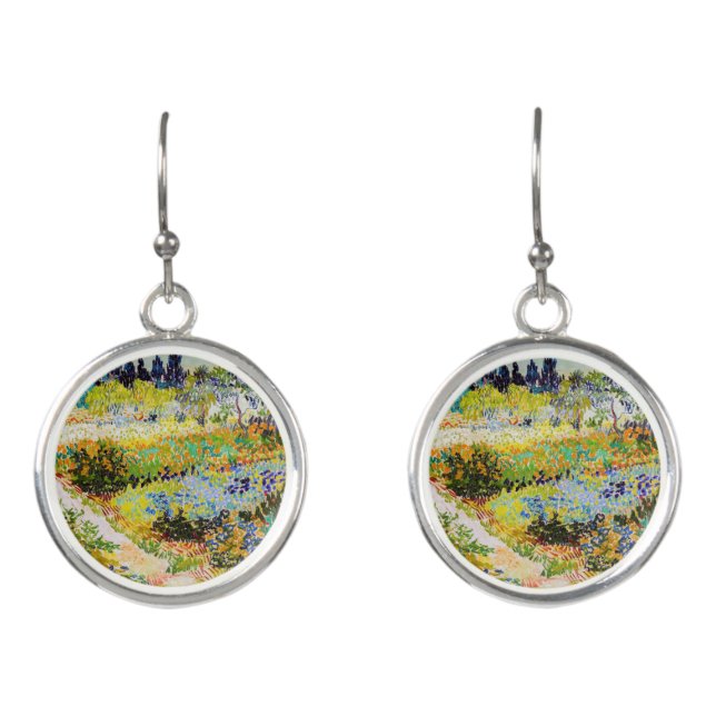 Vincent van Gogh - Garden at Arles Earrings (Front)