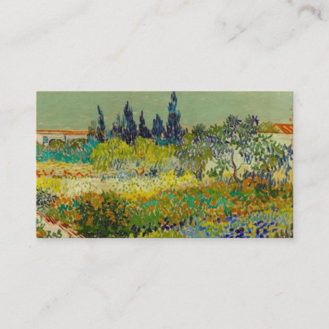 Vincent Van Gogh Garden at Arles Enclosure Card (Front)