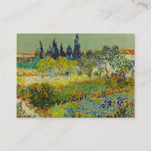 Vincent Van Gogh Garden at Arles Enclosure Card