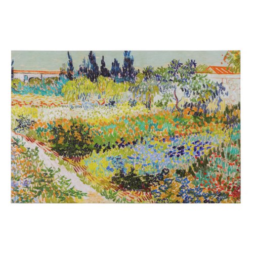 Vincent van Gogh _ Garden at Arles Faux Canvas Print