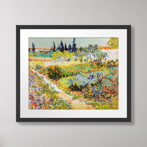 Vincent van Gogh _ Garden at Arles Framed Art