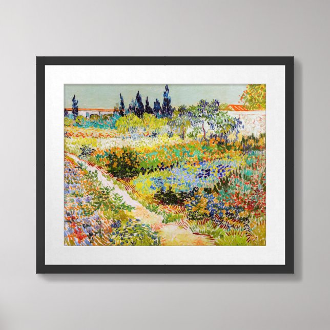 Vincent van Gogh - Garden at Arles Framed Art (Framed Front)