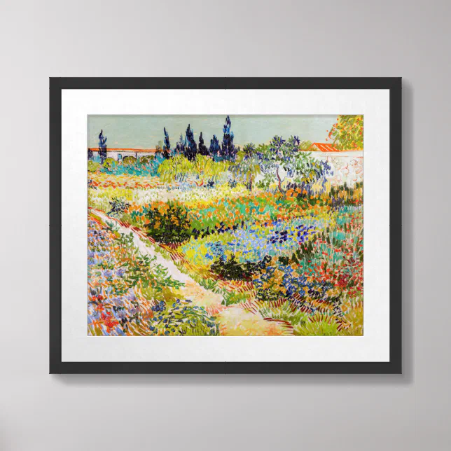Garden of the hospital at Arles - Vincent Van Gogh - Framed art Print main image 1