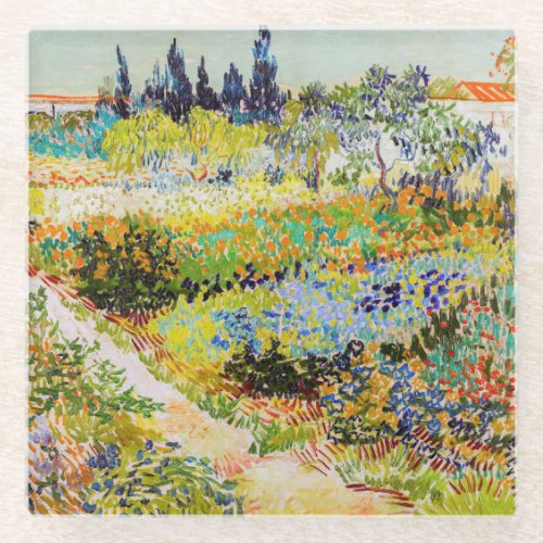 Vincent van Gogh _ Garden at Arles Glass Coaster