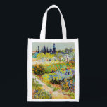 Vincent van Gogh - Garden at Arles Grocery Bag<br><div class="desc">Garden at Arles / Flowering Garden with Path / Jardin a Arles - Vincent van Gogh,  1888</div>