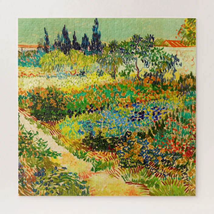 Vincent Van Gogh Garden At Arles Jigsaw, Vincent Van Gogh Garden