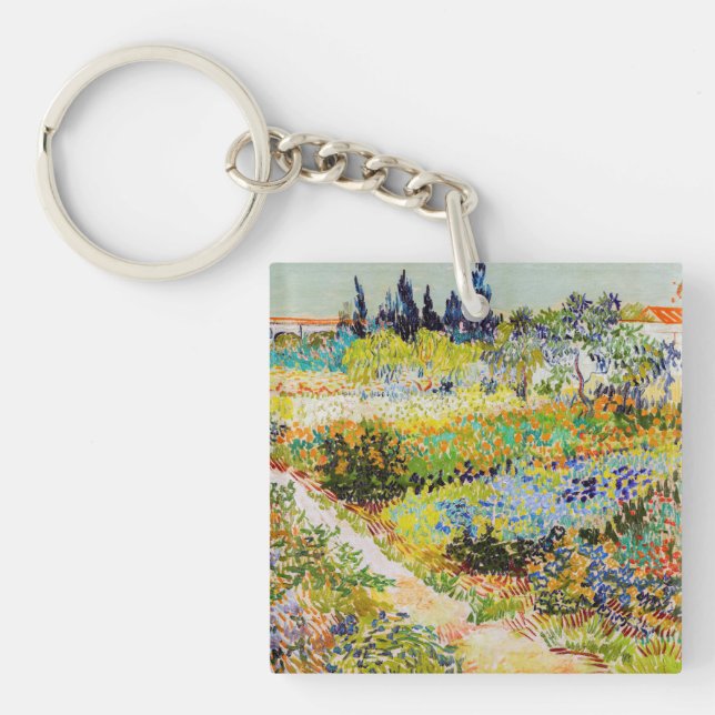 Vincent van Gogh - Garden at Arles Keychain (Front)