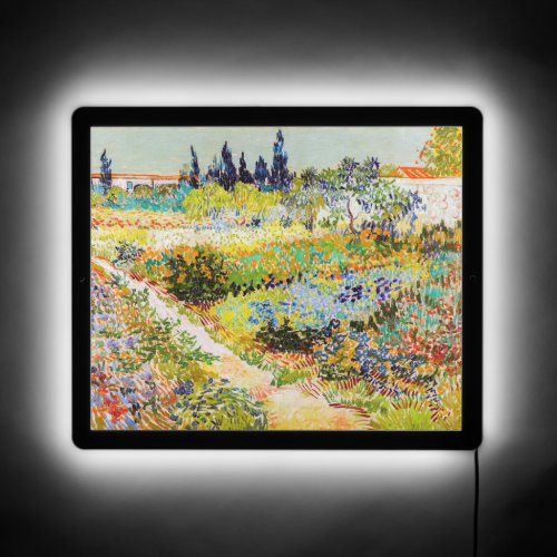 Vincent van Gogh _ Garden at Arles LED Sign