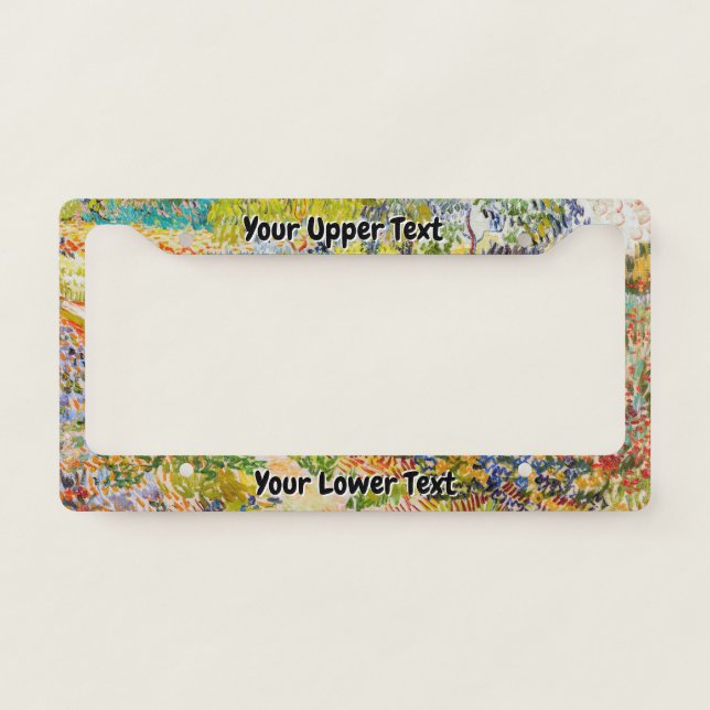 Vincent van Gogh - Garden at Arles License Plate Frame (Front)