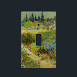 Vincent Van Gogh Garden at Arles Light Switch Cover<br><div class="desc">Light Switch Cover featuring Vincent van Gogh’s oil painting Garden at Arles (1888). A beatifically colored garden of rich blues,  greens,  and reds is depicted in Arles,  France. The perfect gift for lovers of Post-Impressionism and Dutch art collectors!</div>