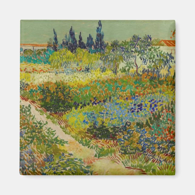 Vincent Van Gogh Garden at Arles Magnet (Front)