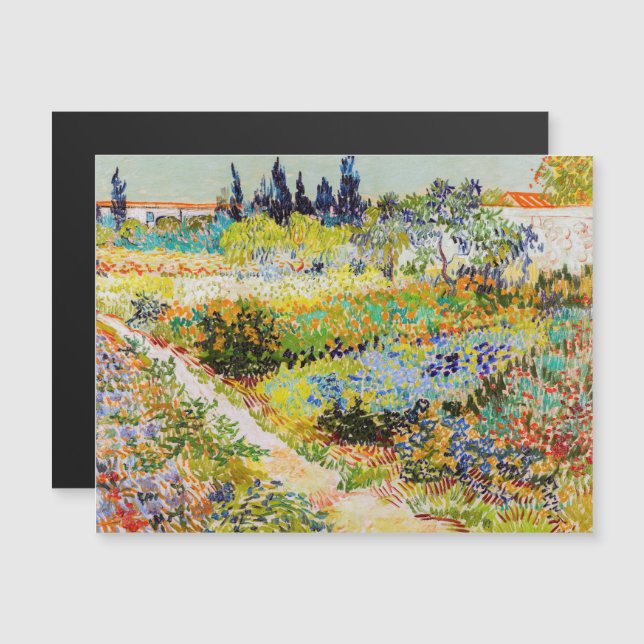 Vincent van Gogh - Garden at Arles Magnetic Card (Front/Back)