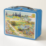 Vincent van Gogh - Garden at Arles Metal Lunch Box<br><div class="desc">Garden at Arles / Flowering Garden with Path / Jardin a Arles - Vincent van Gogh,  1888</div>