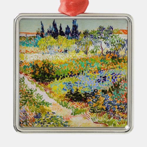 Vincent van Gogh _ Garden at Arles Metal Ornament