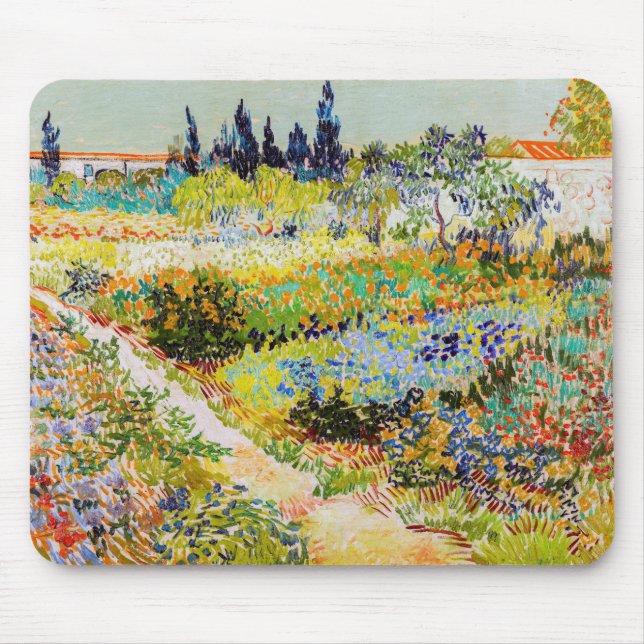 Vincent van Gogh - Garden at Arles Mouse Pad (Front)