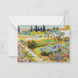 Vincent van Gogh - Garden at Arles Note Card
