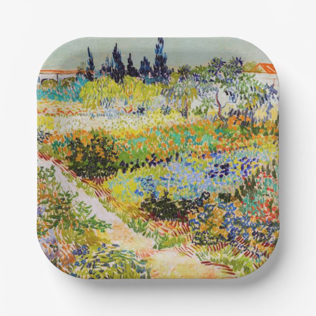 Vincent van Gogh - Garden at Arles Paper Plates (Front)