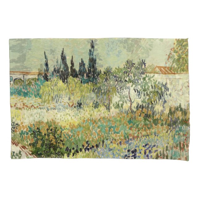 Vincent Van Gogh Garden at Arles Pillow Case (Front)