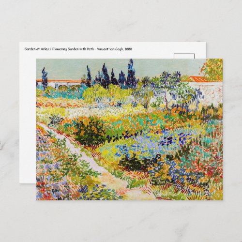 Vincent van Gogh _ Garden at Arles Postcard