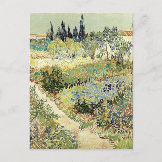 Vincent Van Gogh Garden at Arles Postcard (Front)