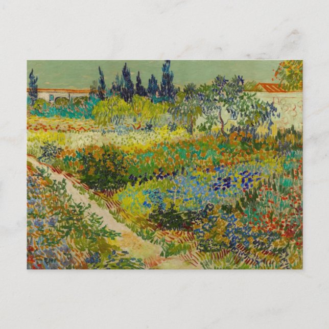 Vincent Van Gogh Garden at Arles Postcard (Front)