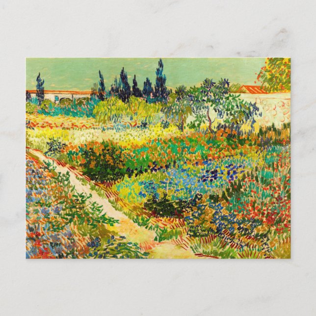 Vincent Van Gogh Garden at Arles Postcard (Front)