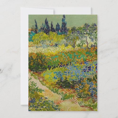 Vincent Van Gogh Garden at Arles Save The Date